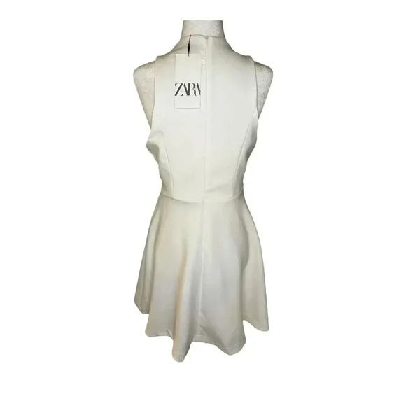 NEW ZARA Women’s Small White A-Line Silhoutte Mini Dress NWT - Picture 4 of 8